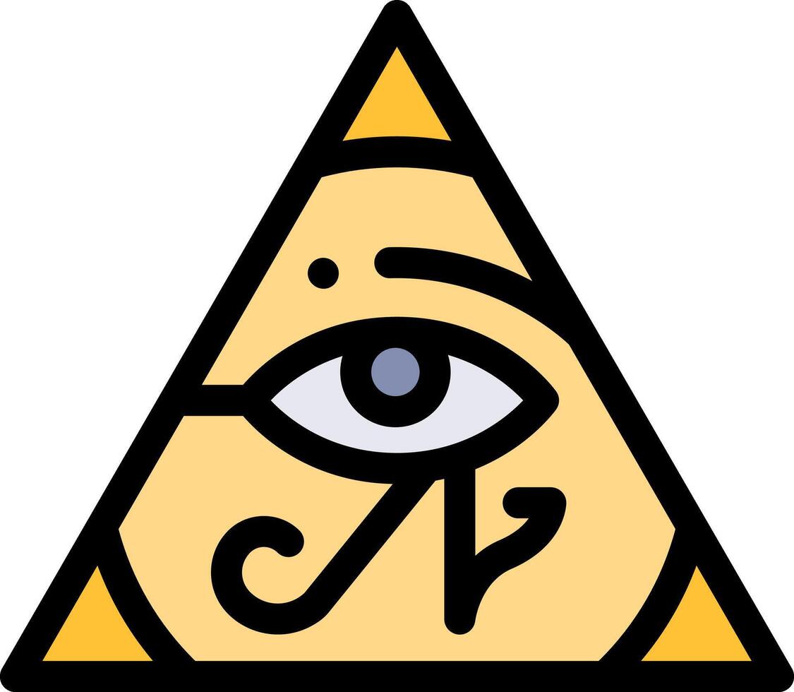 An egyptian eye in a triangle vector