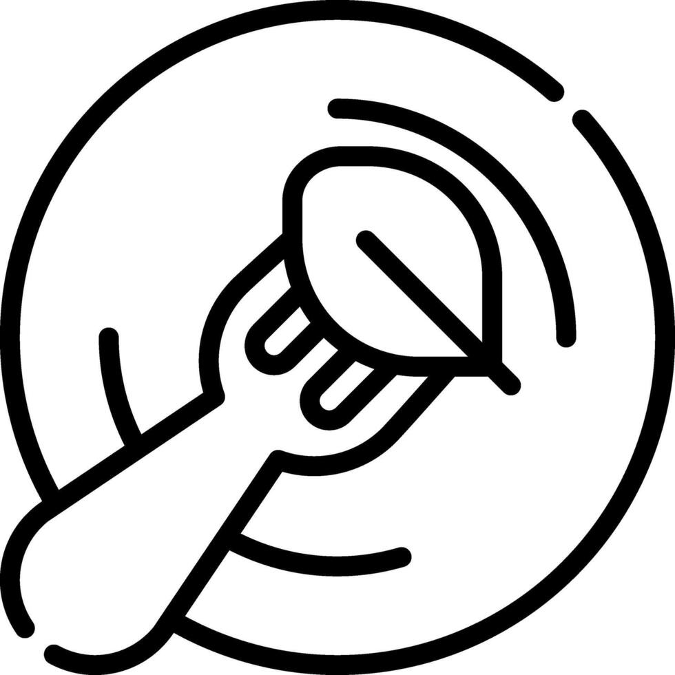 A fork and knife icon on a plate vector