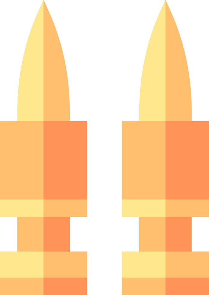 Two orange bullet icons vector