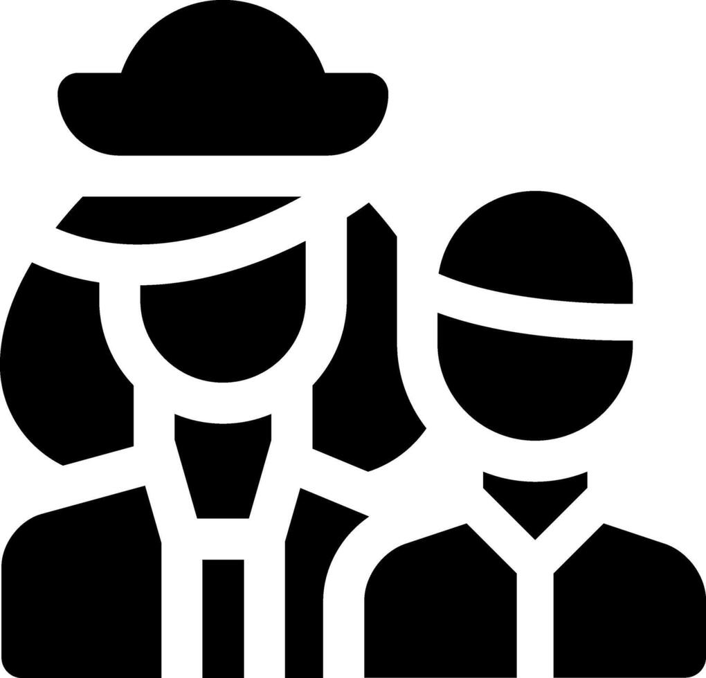 A black and white silhouette of a man and woman vector