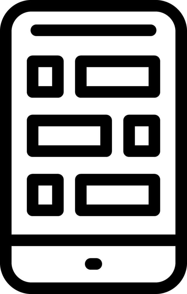 A black and white icon of a tablet computer vector