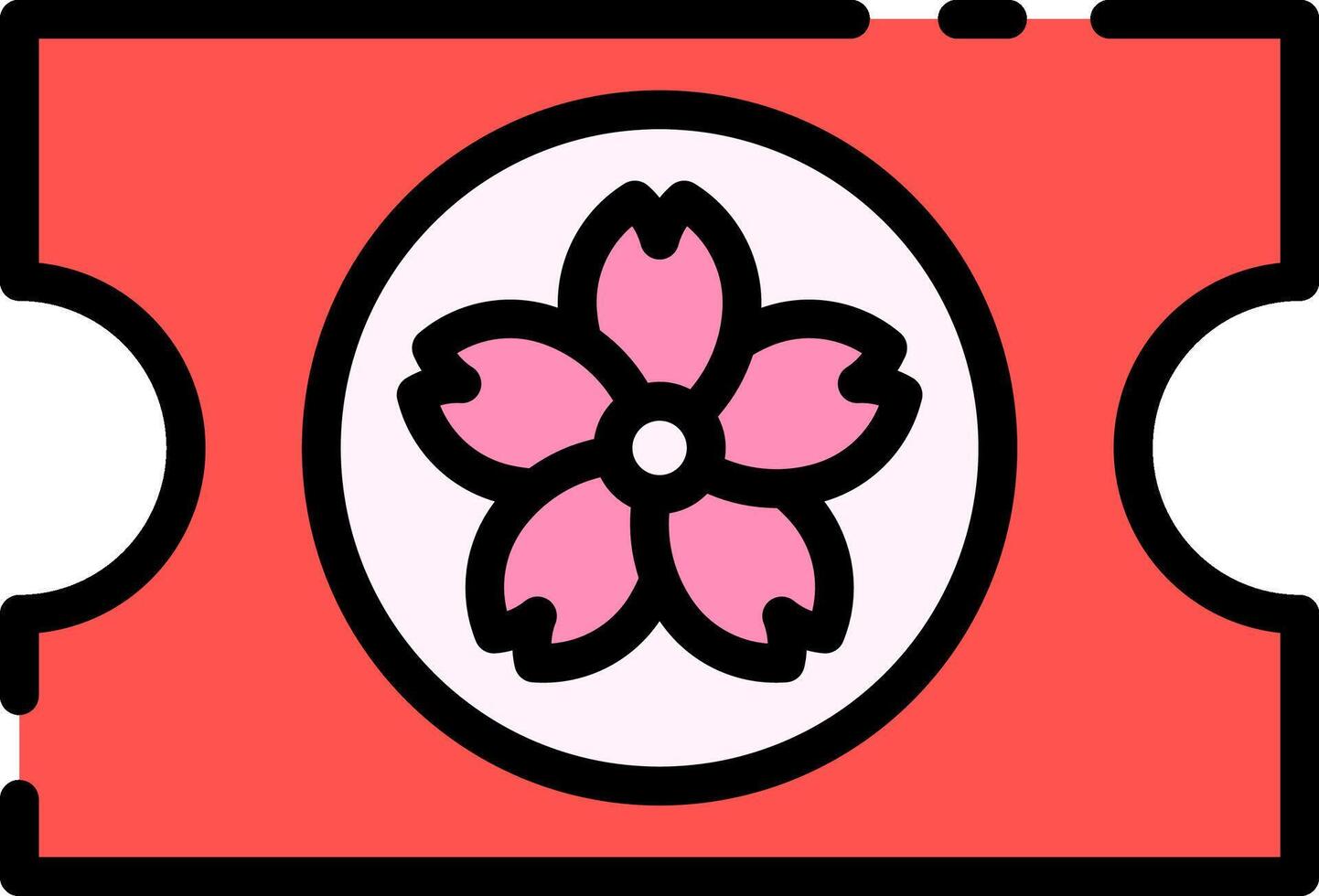 A pink flower on a red background vector