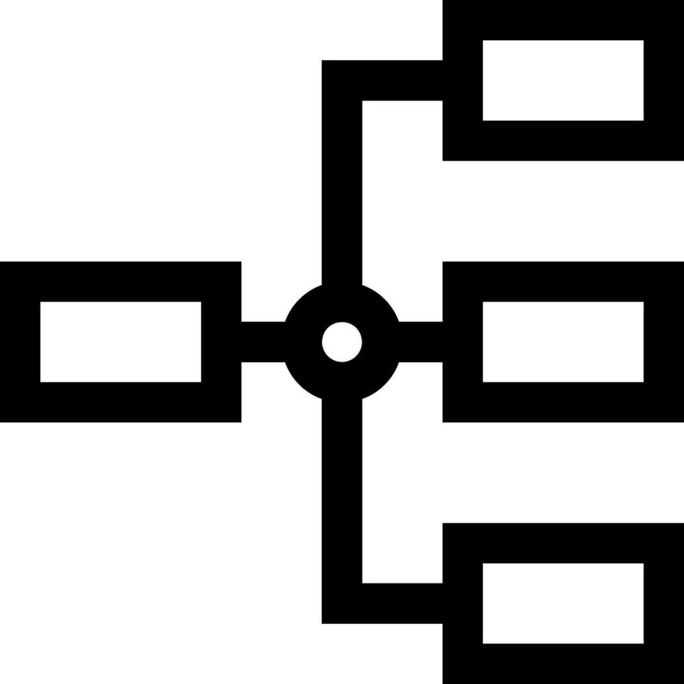 A black and white image of a square with four squares vector