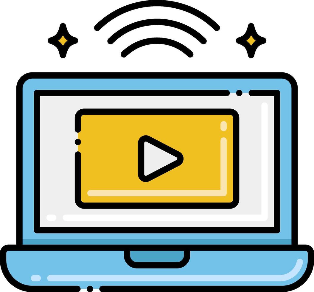 streaming icon illustration vector