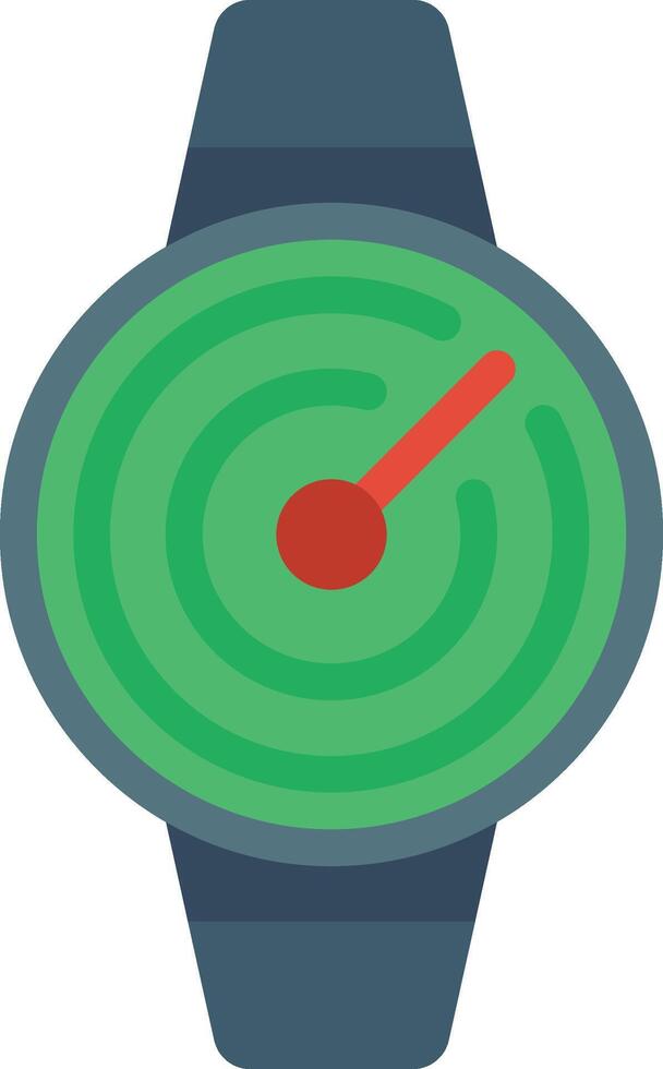 A watch with a green circle on it vector