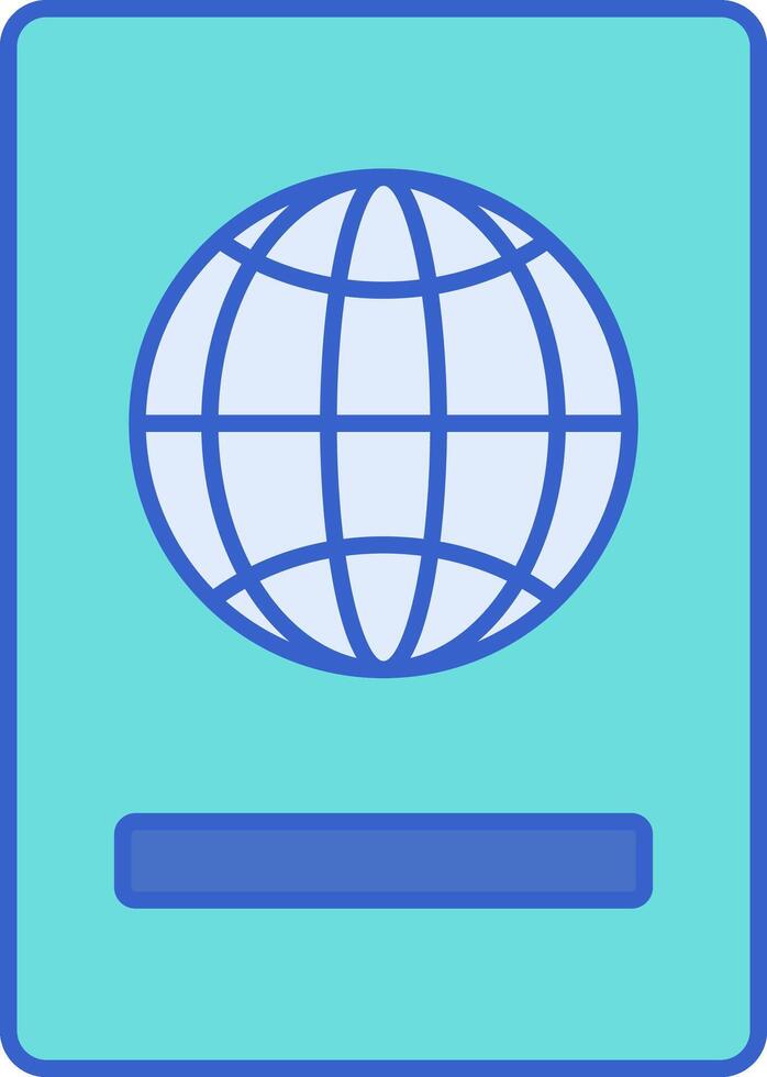 A globe icon on a blue background vector