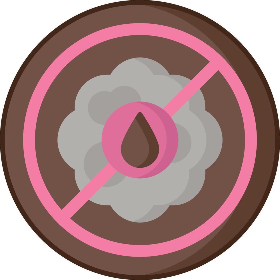 A pink circle with a drop of water in it vector