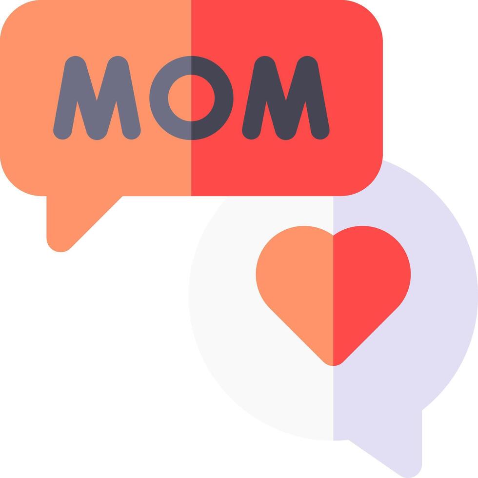 Mom chat icon vector