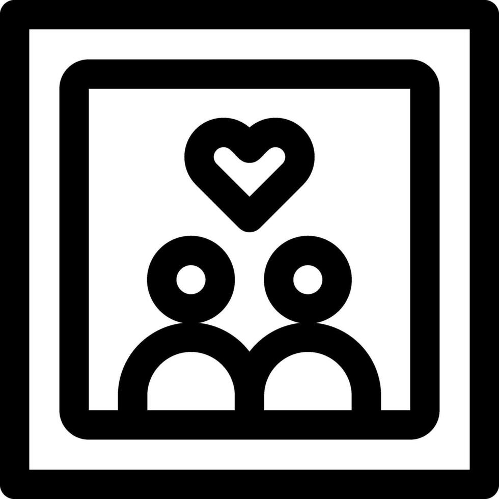 A black and white image of two people in a frame vector
