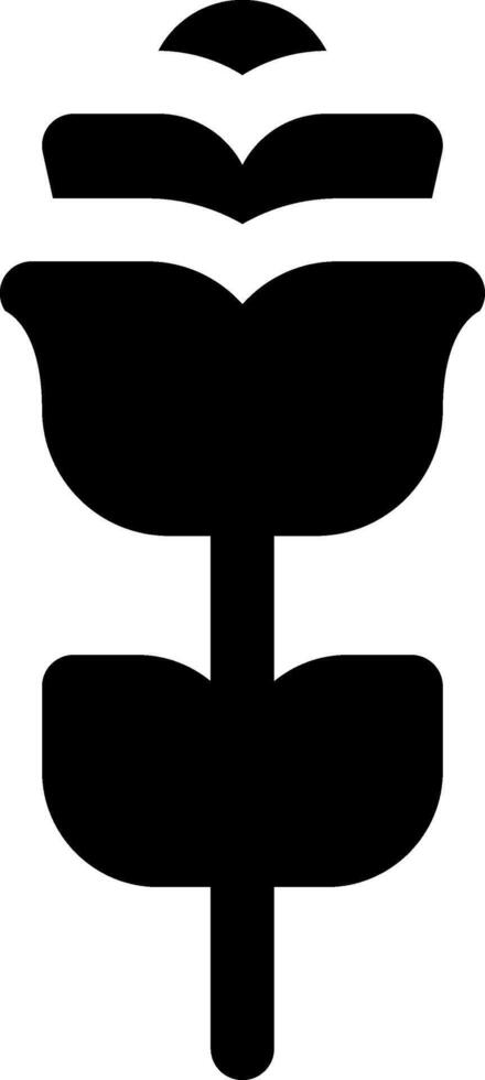 A black and white flower icon vector