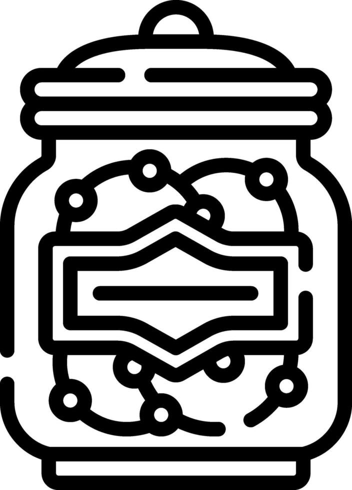 A jar with a lid and a label on it vector