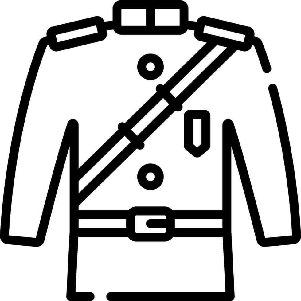 A black and white illustration of a uniform vector