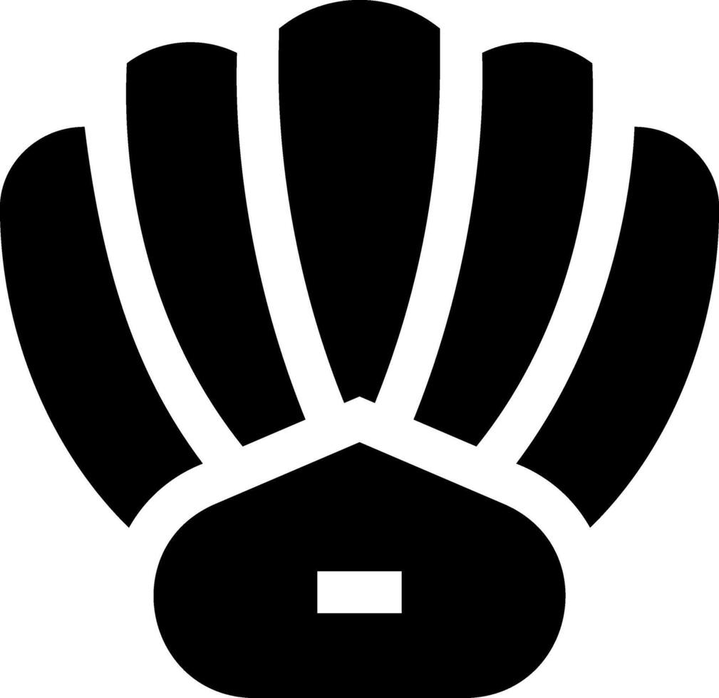 A black and white shell icon vector