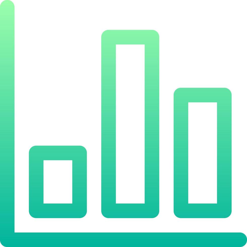 A graph icon with a bar chart vector