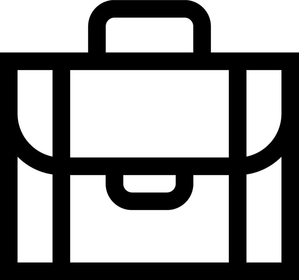 A black and white briefcase icon vector