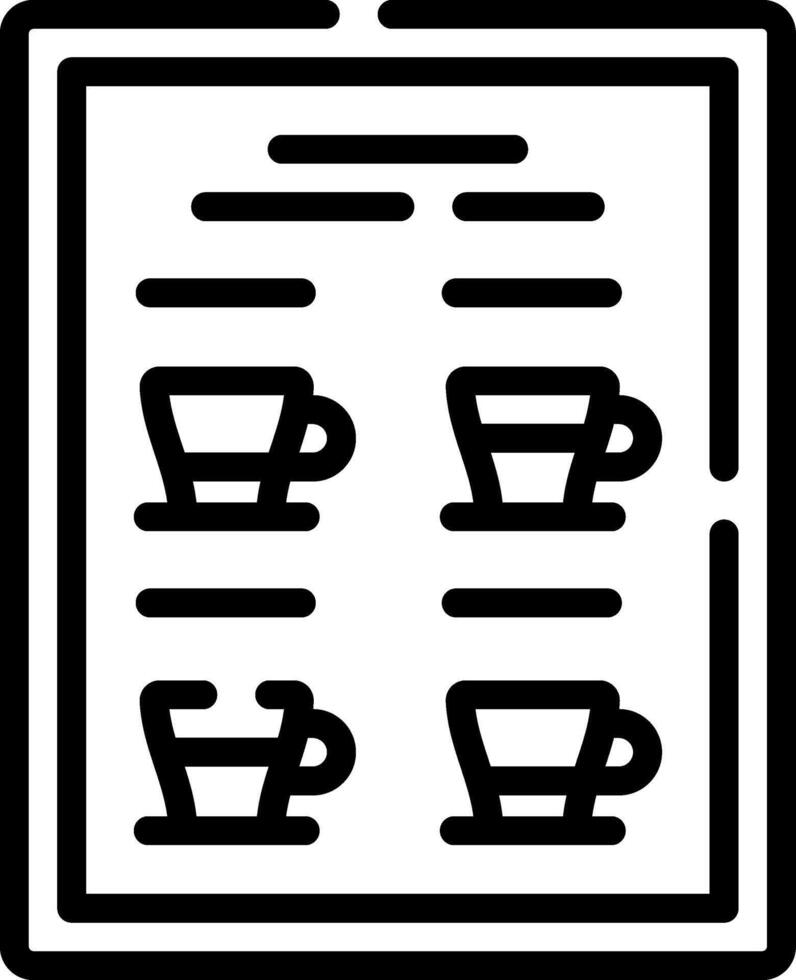 A black and white image of a cup of coffee vector