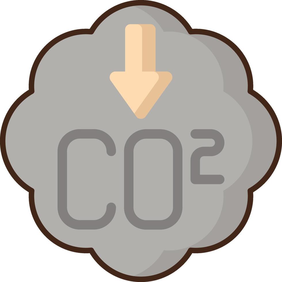 A cloud with a co2 symbol on it vector