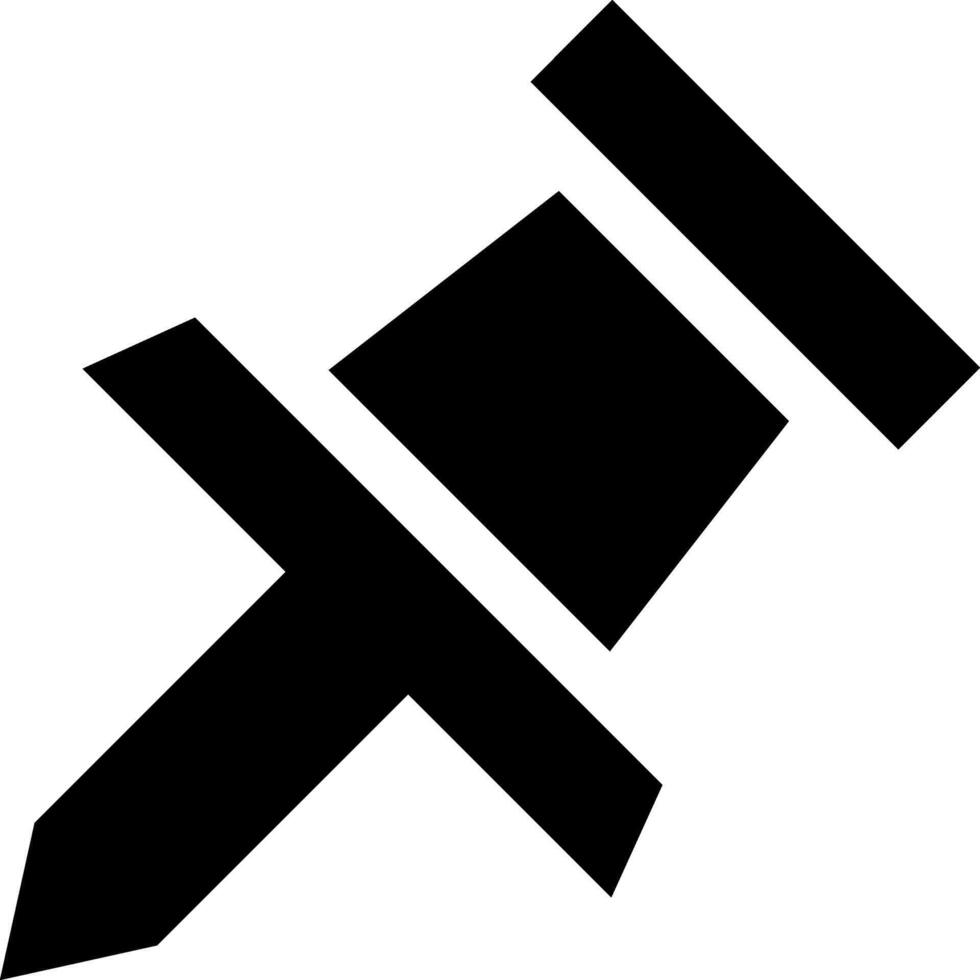 A black and white icon of a pen vector