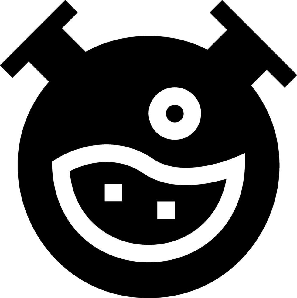 A black and white logo of a smiling face vector