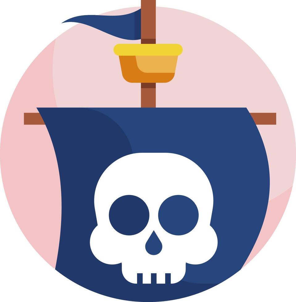 Pirate ship icon illustration vector