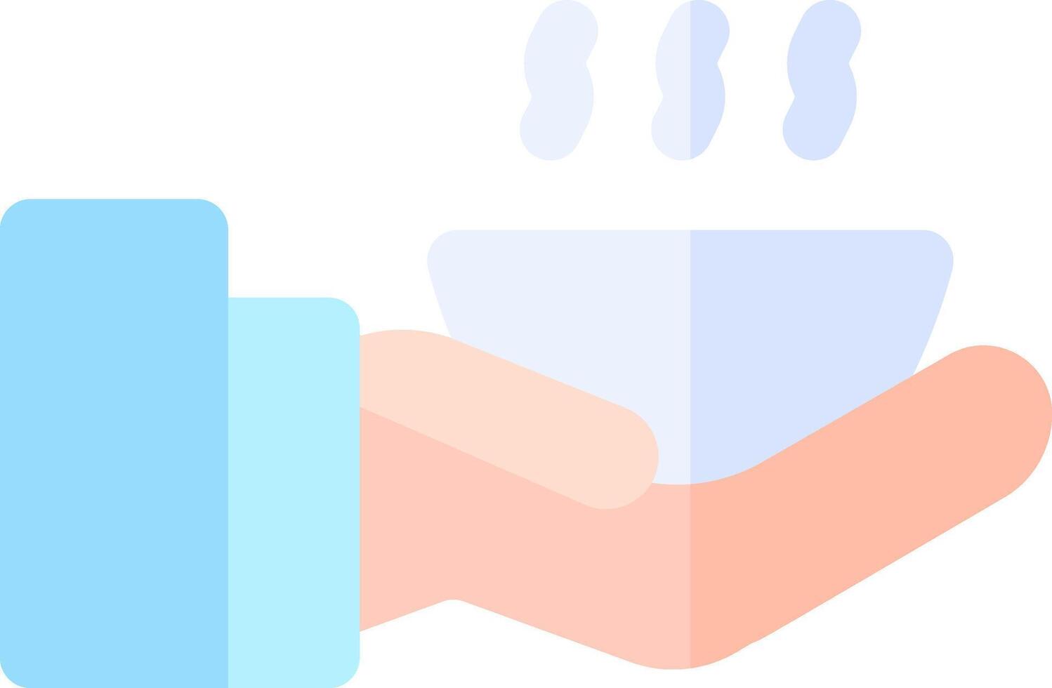 A hand holding a cup of coffee vector