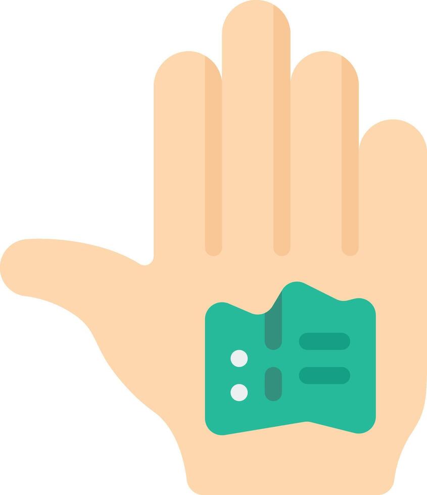 A hand with a bandage on it vector