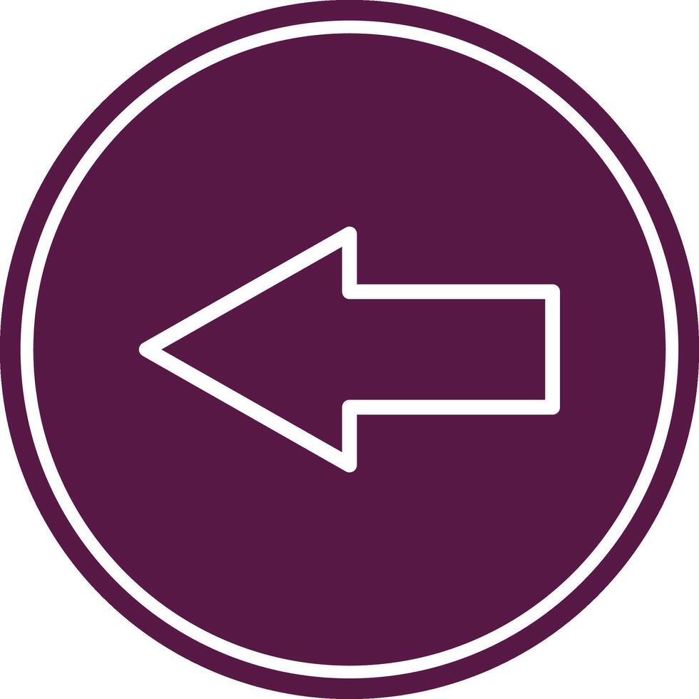 Back Line Circle Icon vector