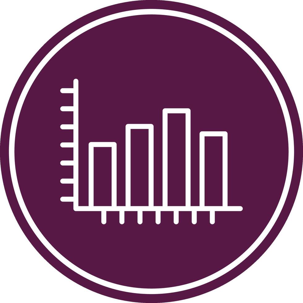 Bar Chart Line Circle Icon vector