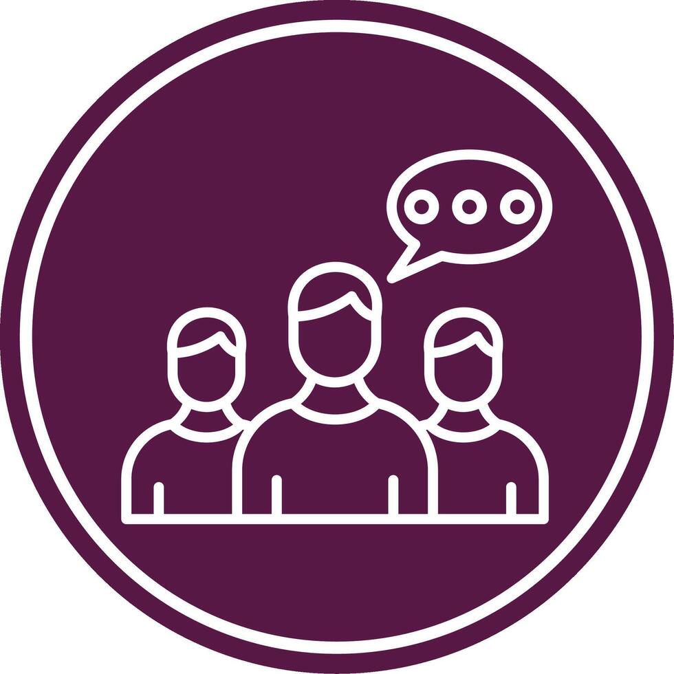 Communication Line Circle Icon vector
