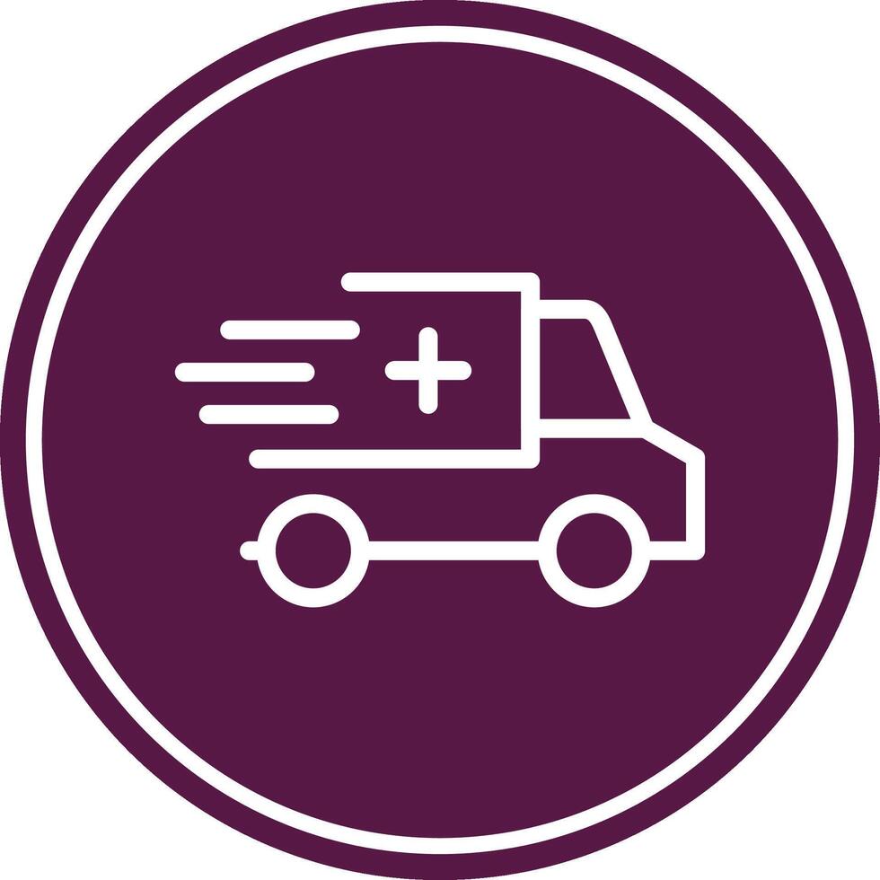 Medicine Delivery Line Circle Icon vector