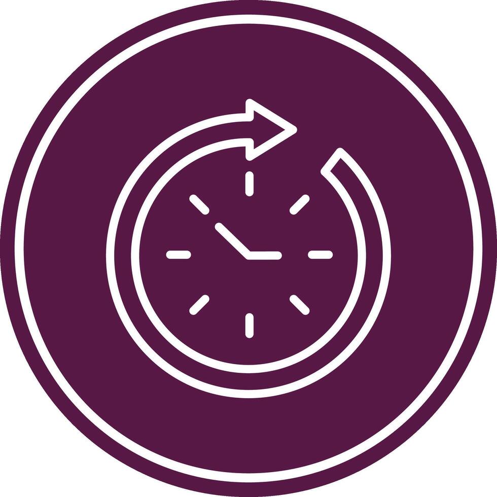 Time Management Line Circle Icon vector