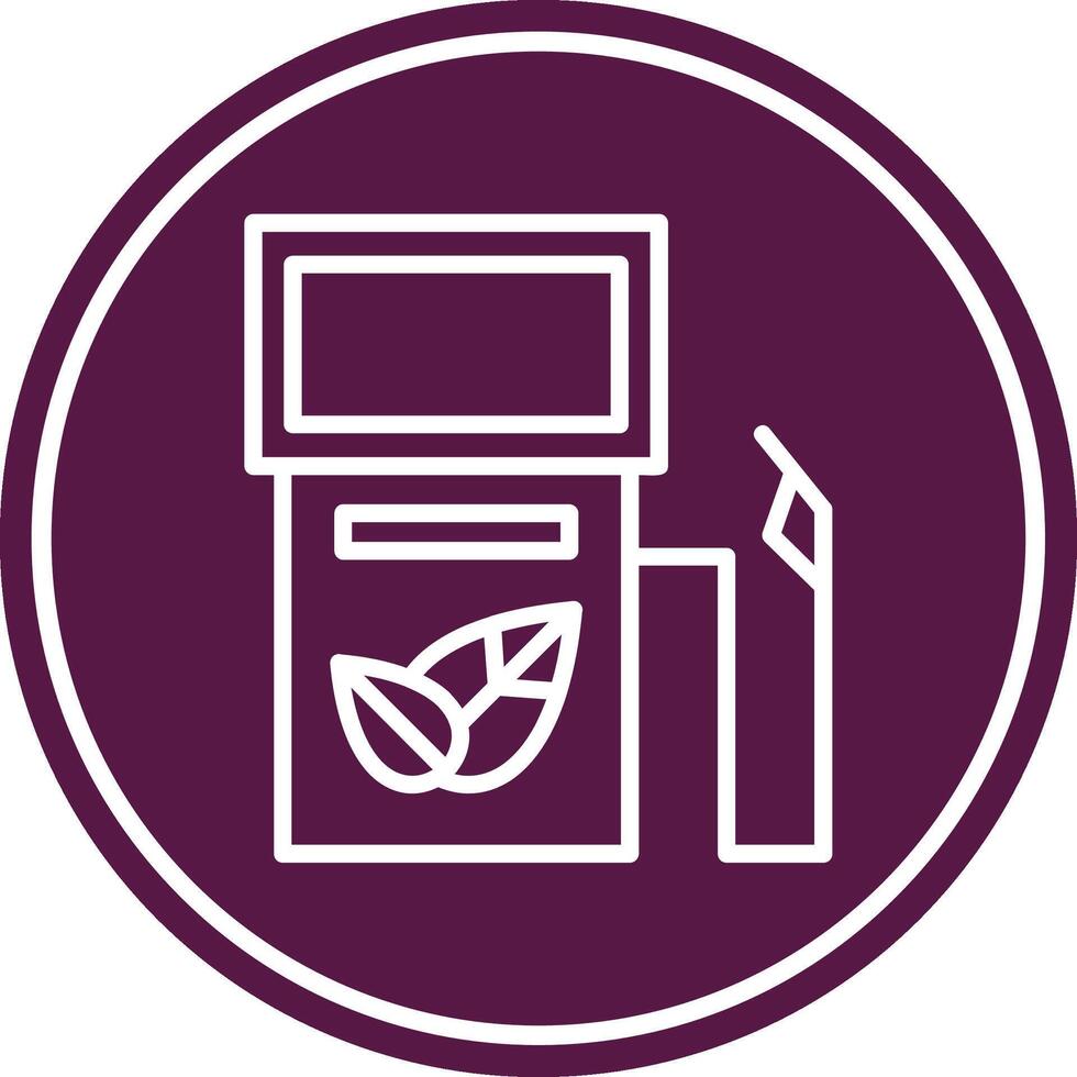 Biofuel Line Circle Icon vector