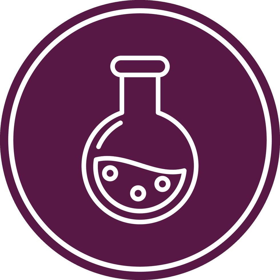 Flask Line Circle Icon vector