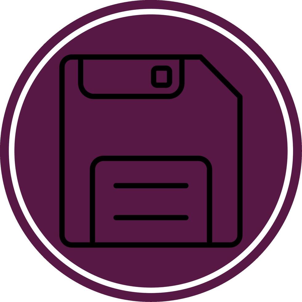 Save Line Circle Icon vector
