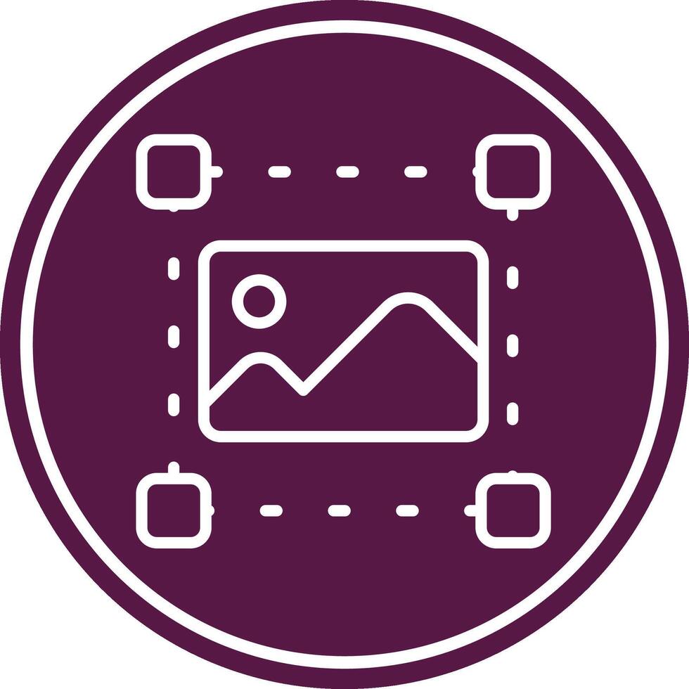 Image Line Circle Icon vector
