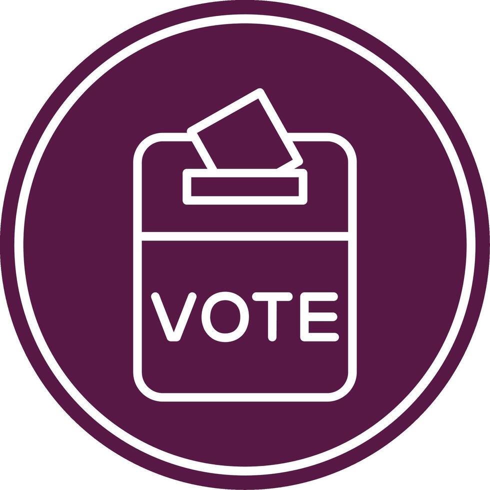 Voting Line Circle Icon vector