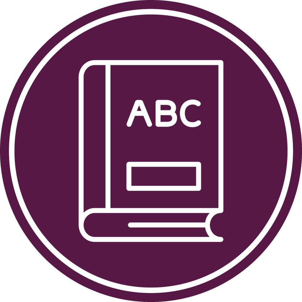Alphabet Line Circle Icon vector