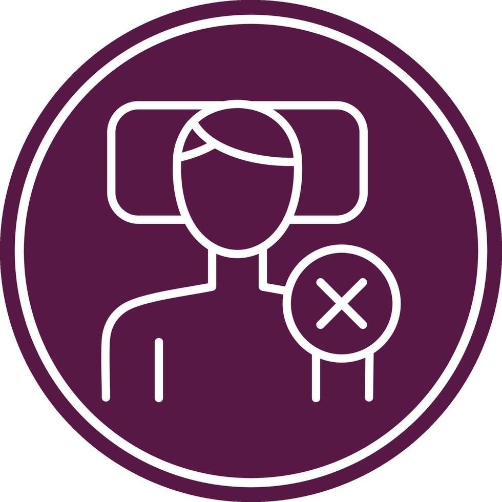 Inability To move Line Circle Icon vector