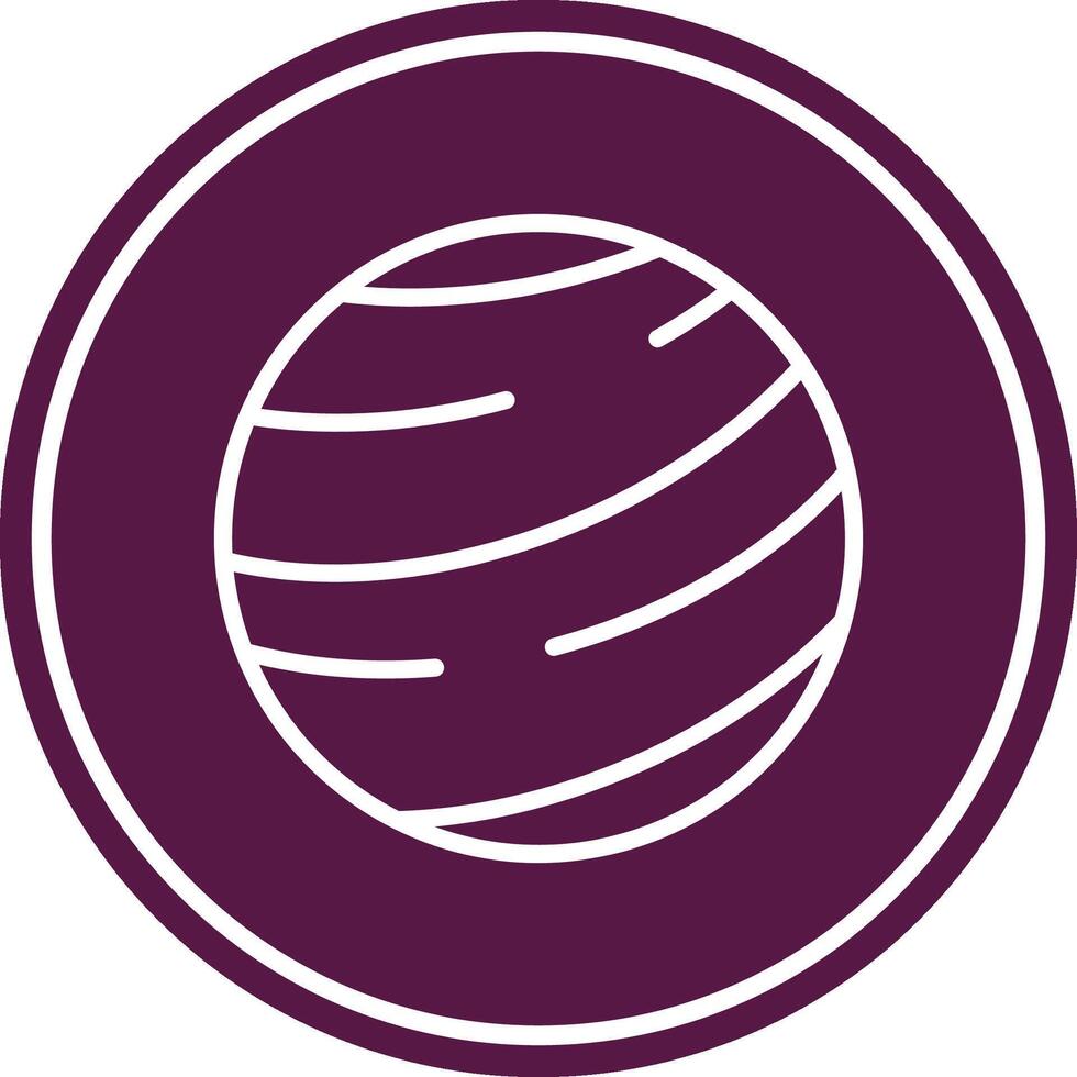 Jupiter Line Circle Icon vector