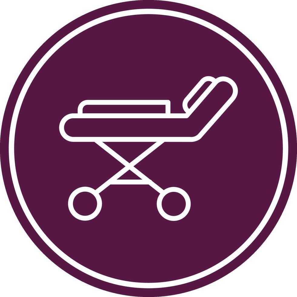 Stretcher Line Circle Icon vector
