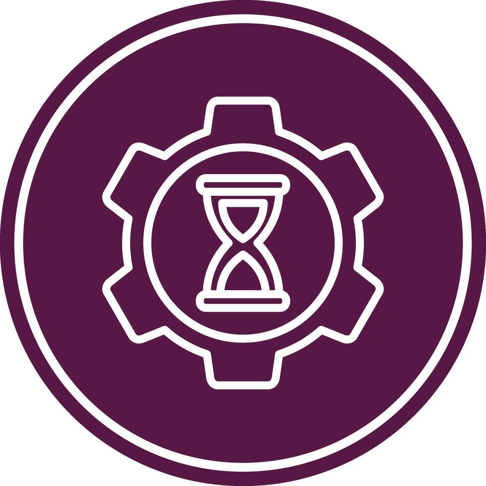 Time Management Line Circle Icon vector