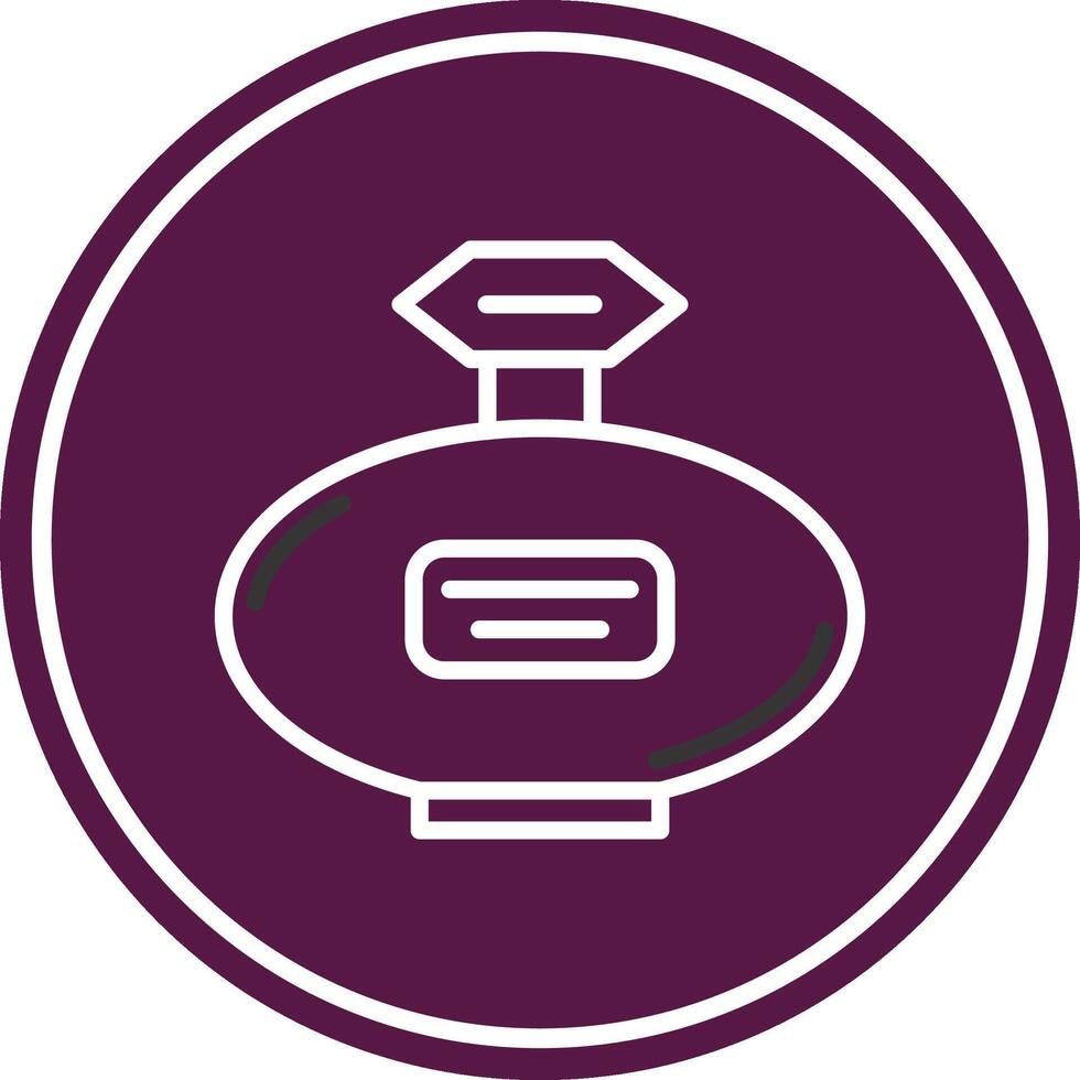 Perfume Line Circle Icon vector