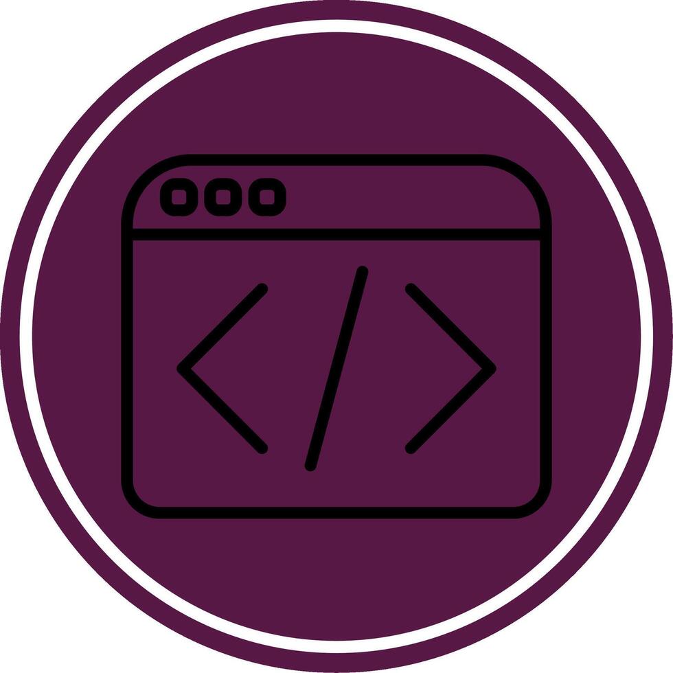 Web Programing Line Circle Icon vector