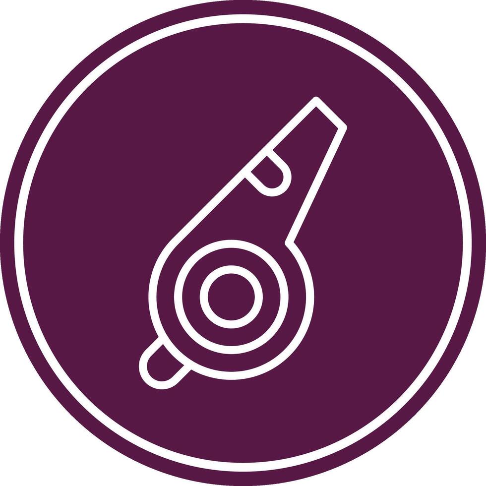 Whistle Line Circle Icon vector