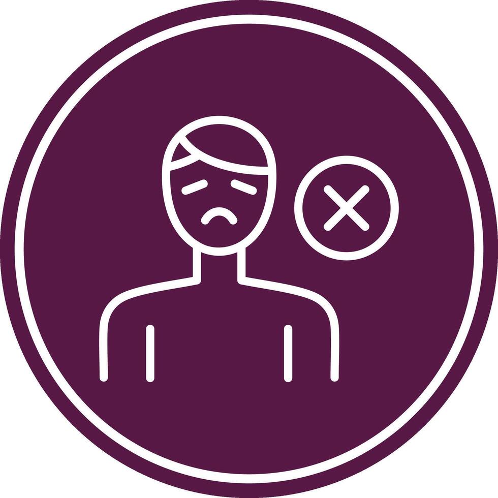 Lack Of Appitite Line Circle Icon vector