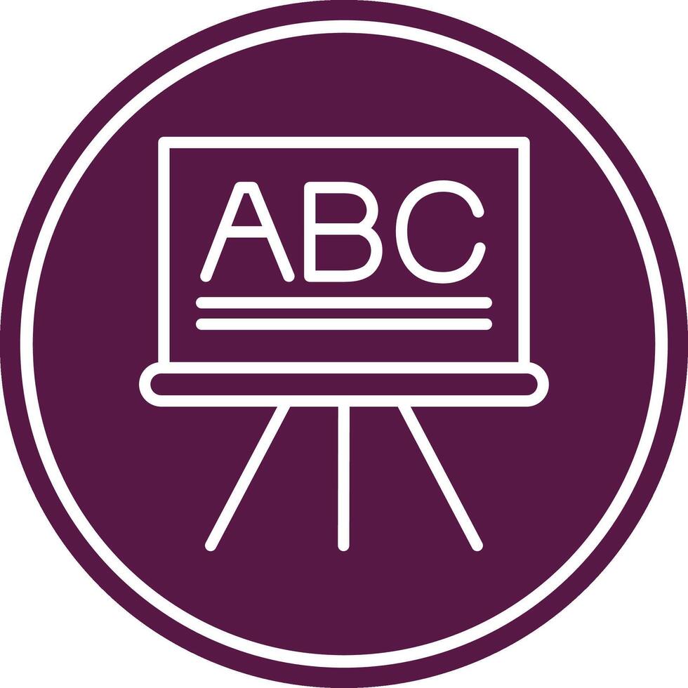 Blackboard Line Circle Icon vector