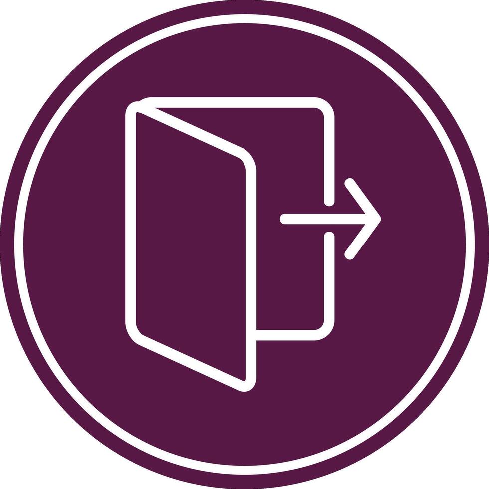 Do Not Go Out Line Circle Icon vector