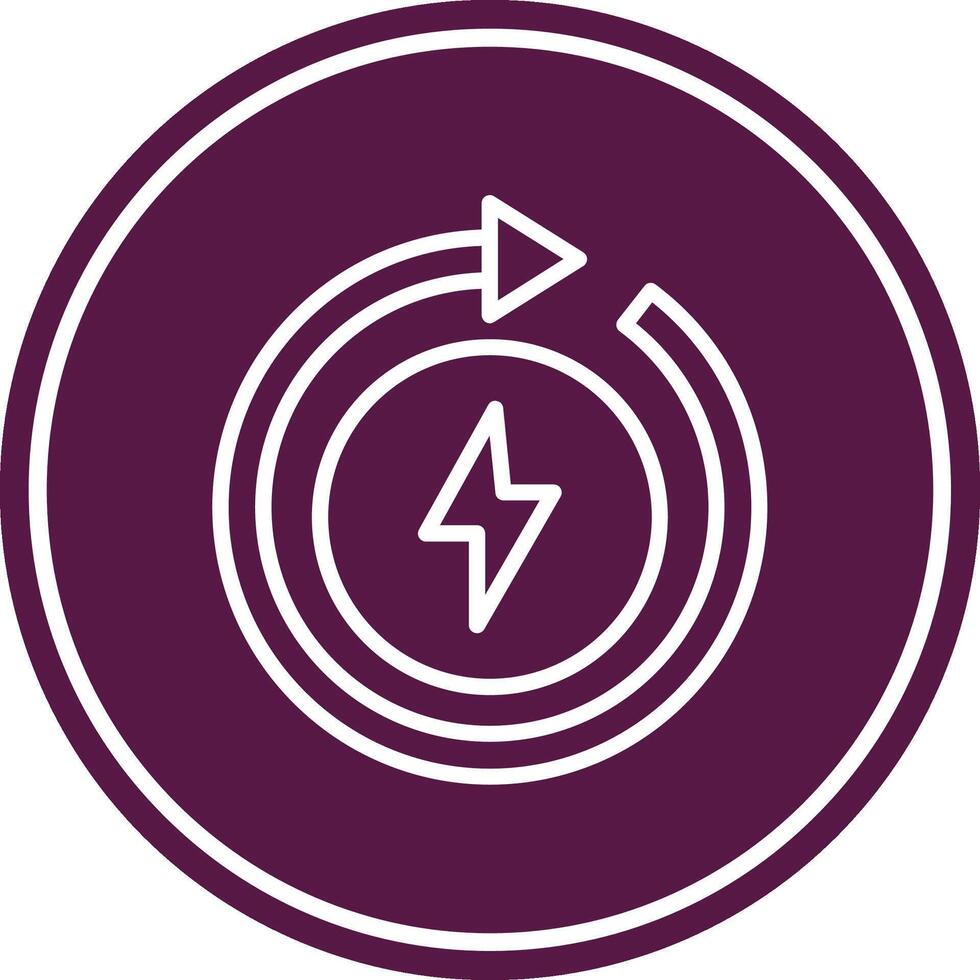 Renewable Energy Line Circle Icon vector