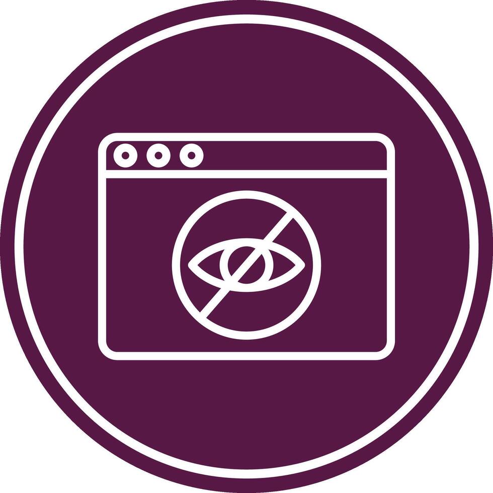 Eye Line Circle Icon vector