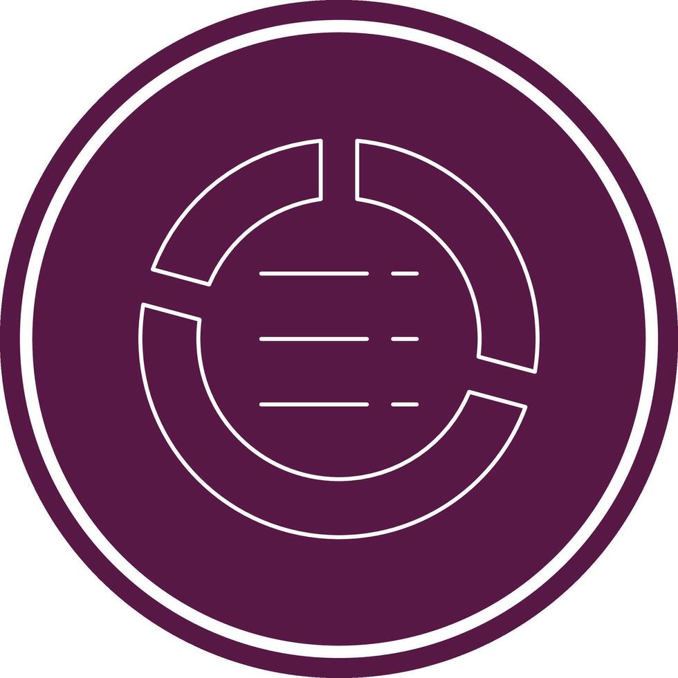 Pie Chart Line Circle Icon vector